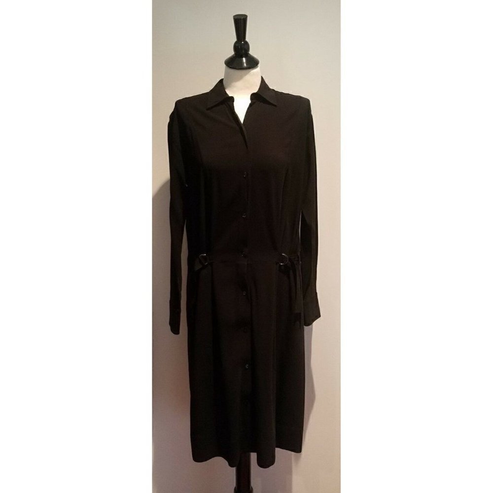 Women's Vince D-Ring Shirtdress in Black Size Small